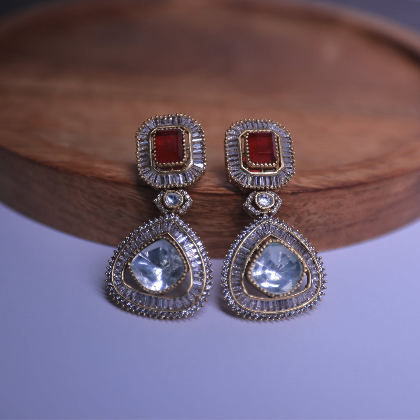 Alana Ruby Polki Earrings
