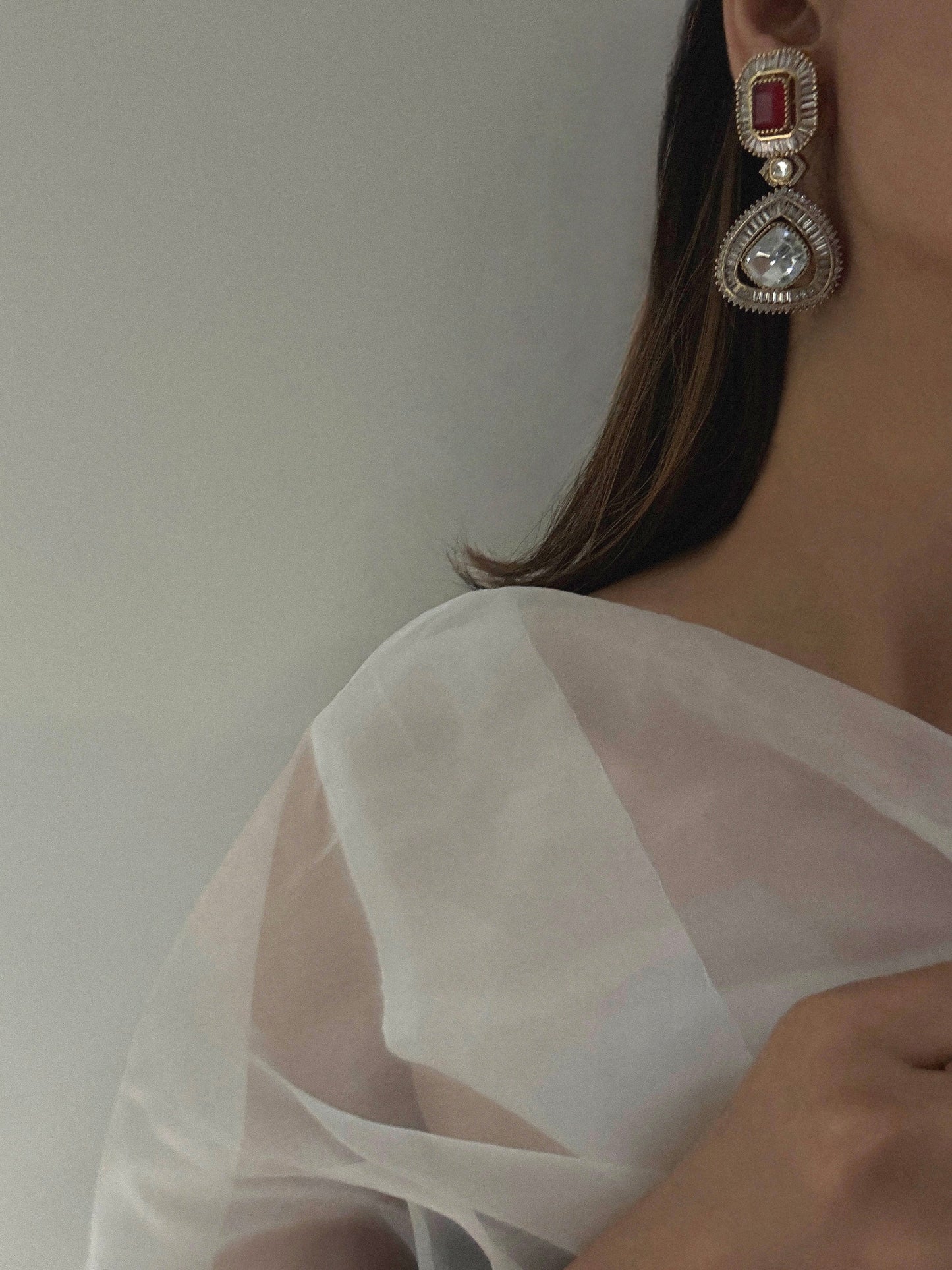 Alana Ruby Polki Earrings