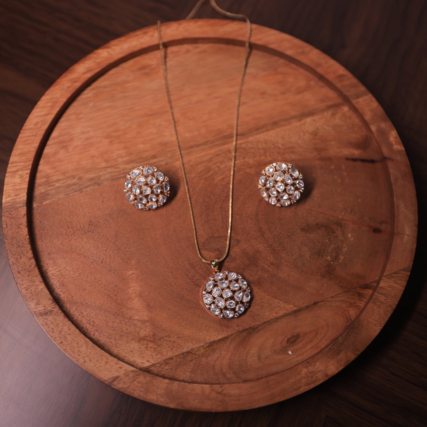Amara Polki Pendant Set