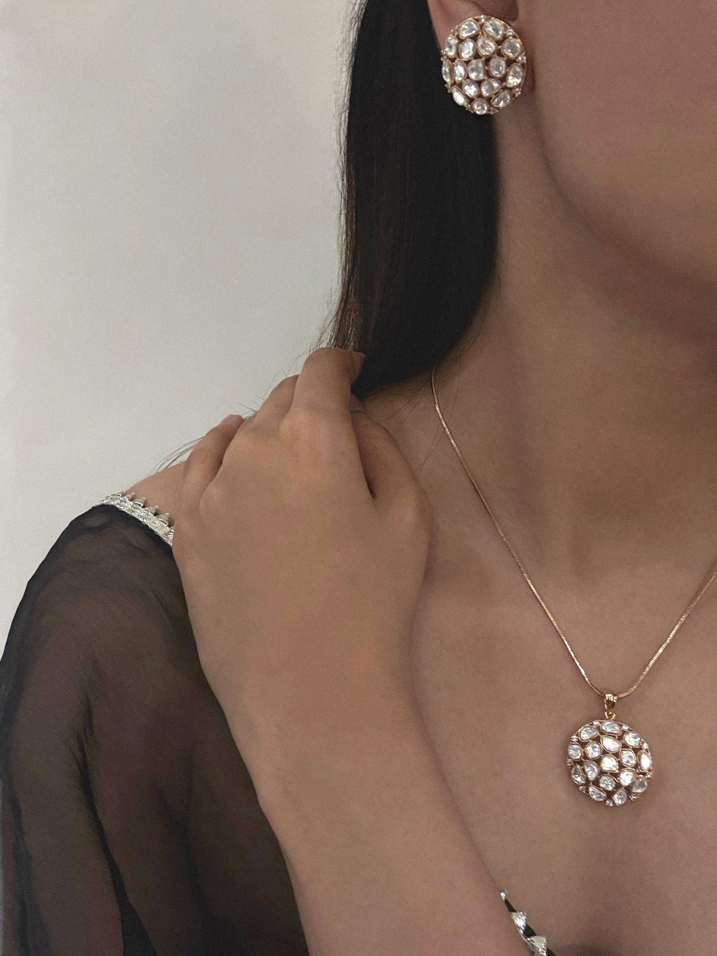 Amara Polki Pendant Set