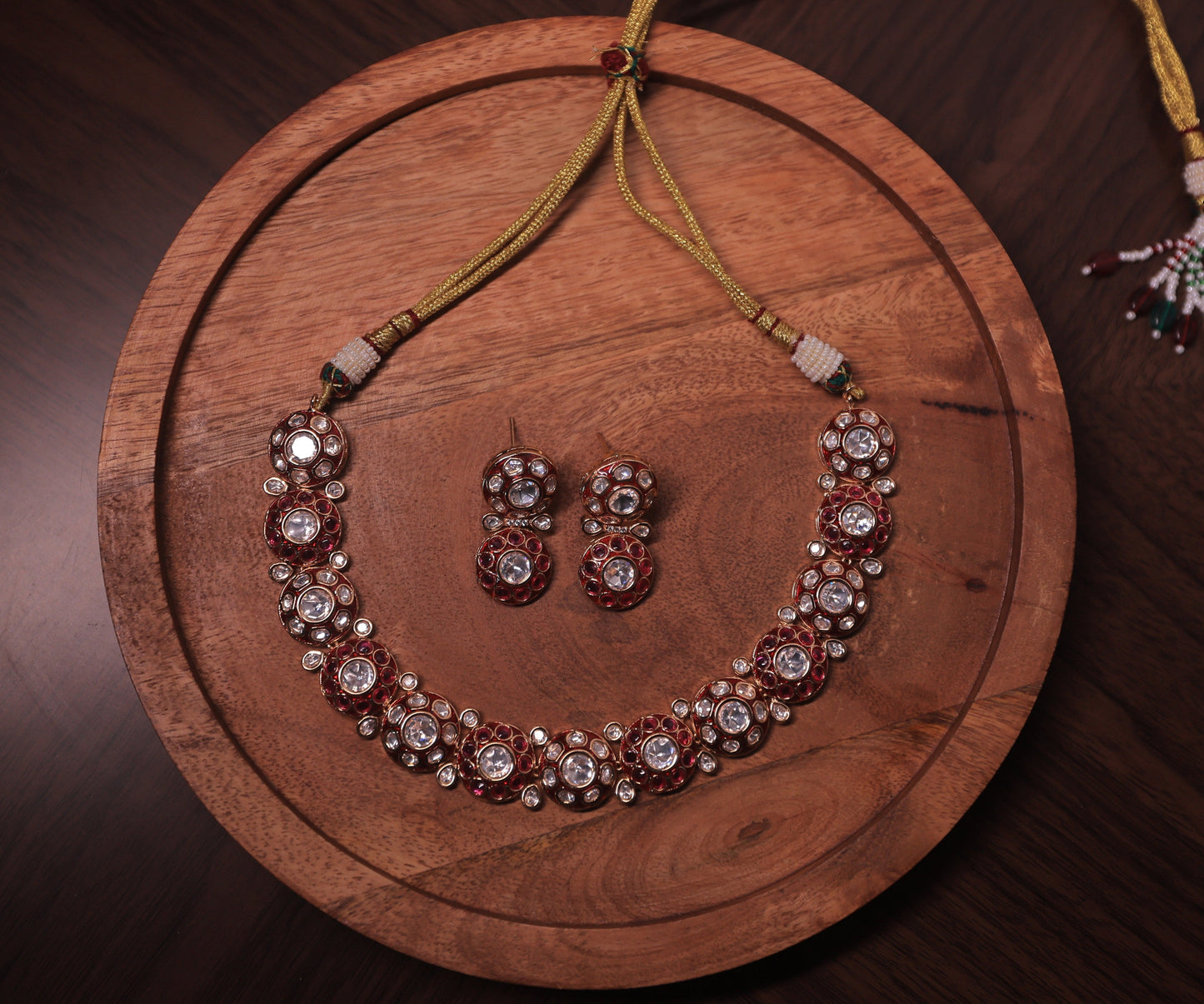 Amyra Polki Ruby Necklace set