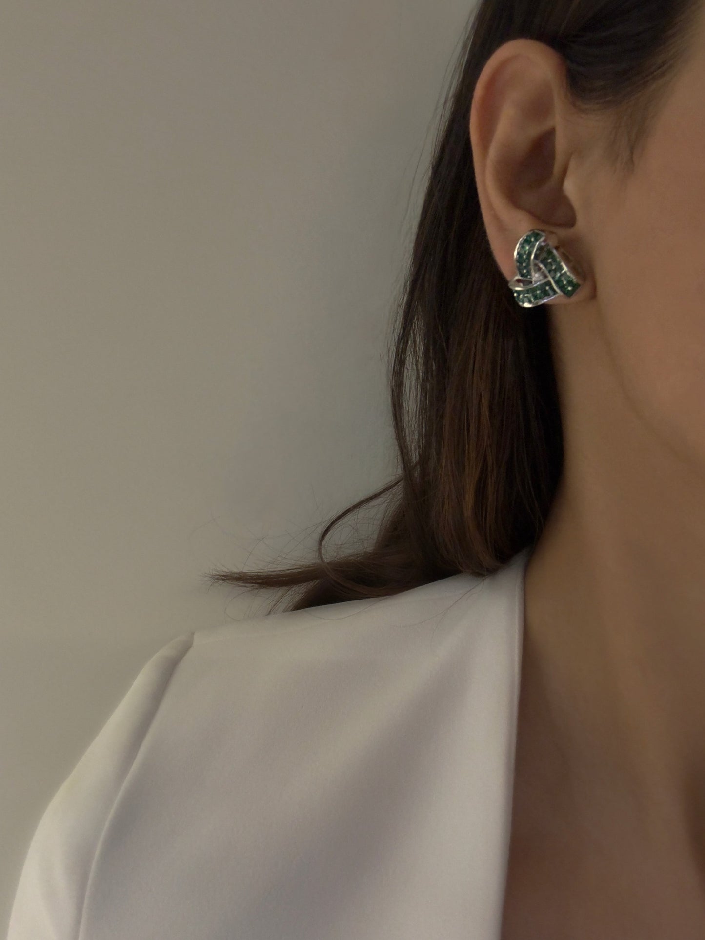 Anaira Emerald Diamond Earrings