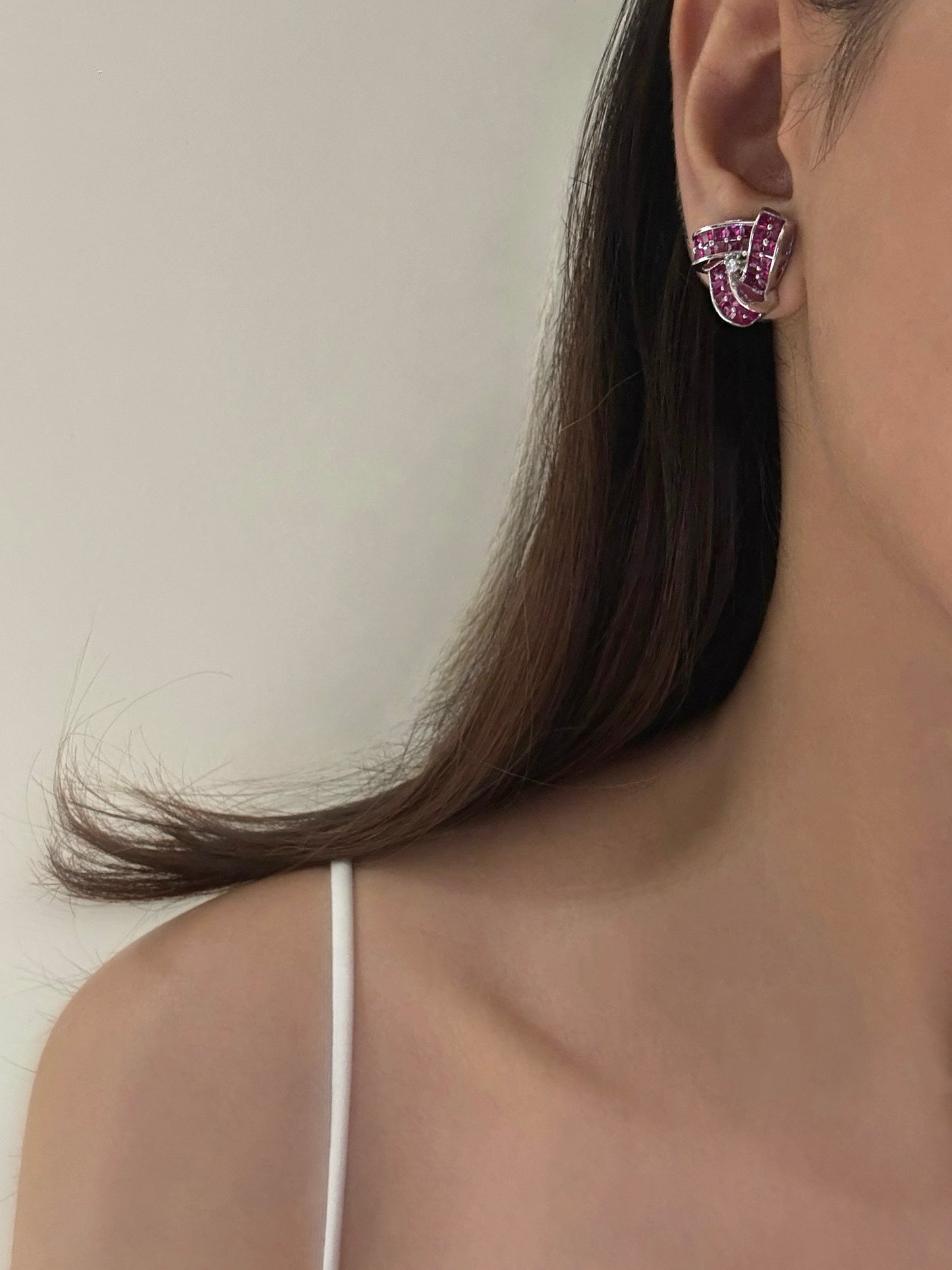 Anaira Ruby Diamond Earrings