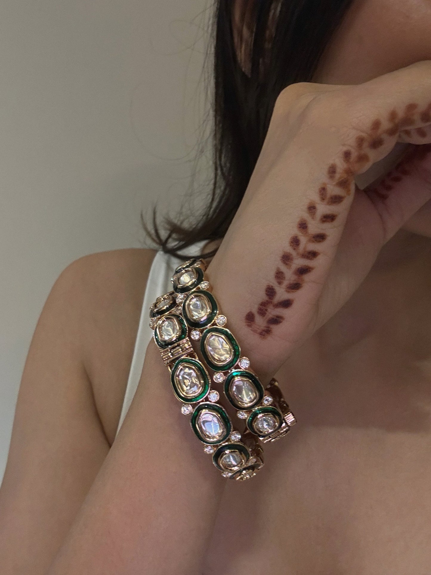Aria Kundan Bangles - Size 2/4