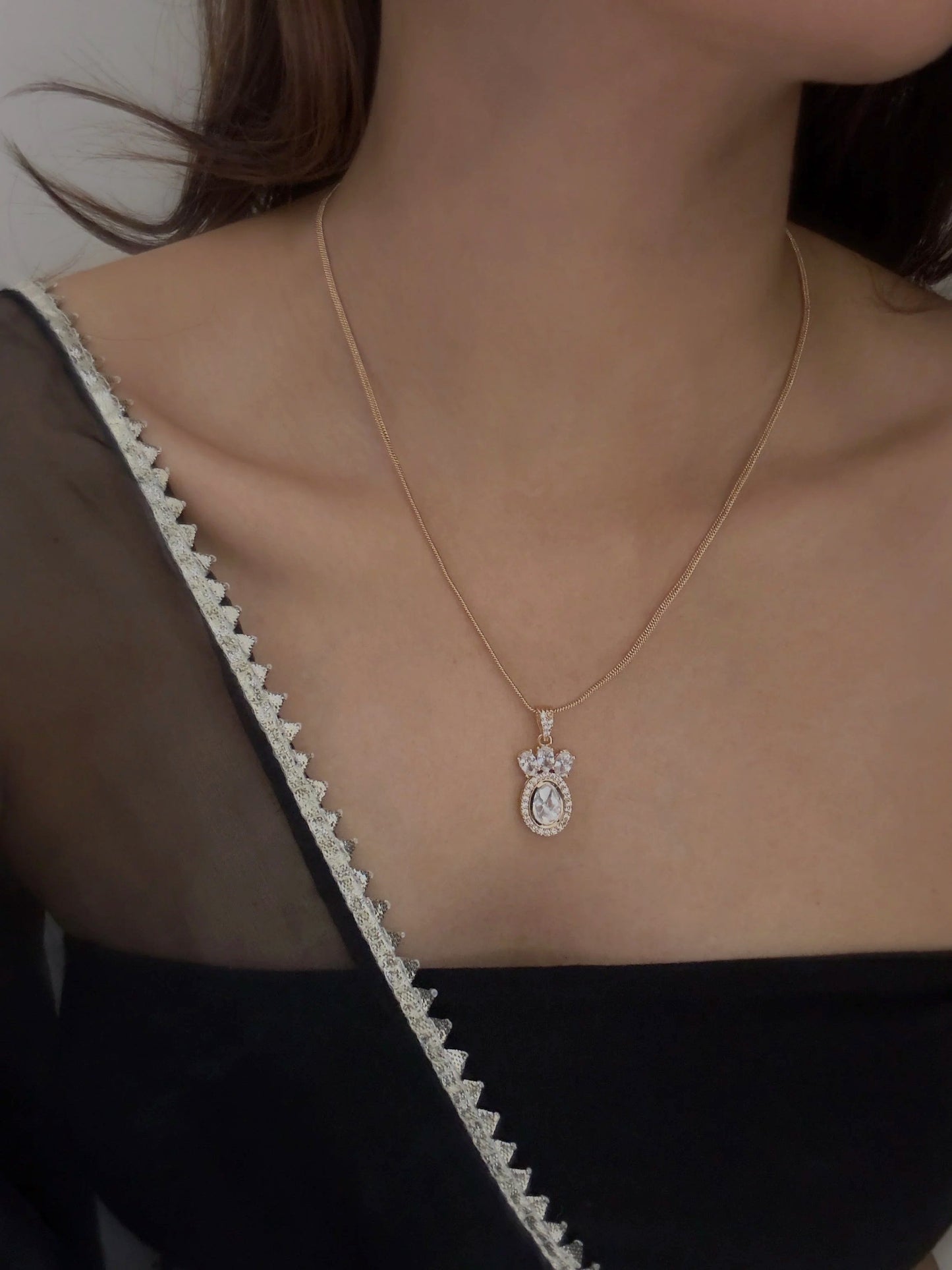 Asmi Polki Pendant set