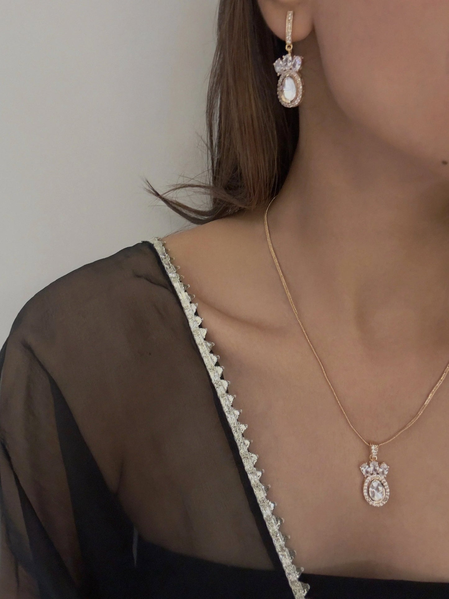 Asmi Polki Pendant set