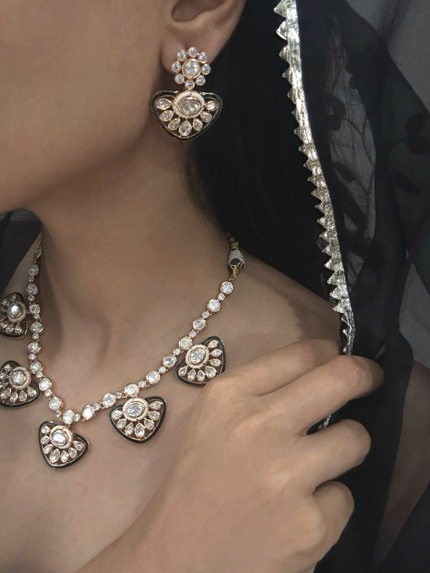 Athena Polki Necklace Set