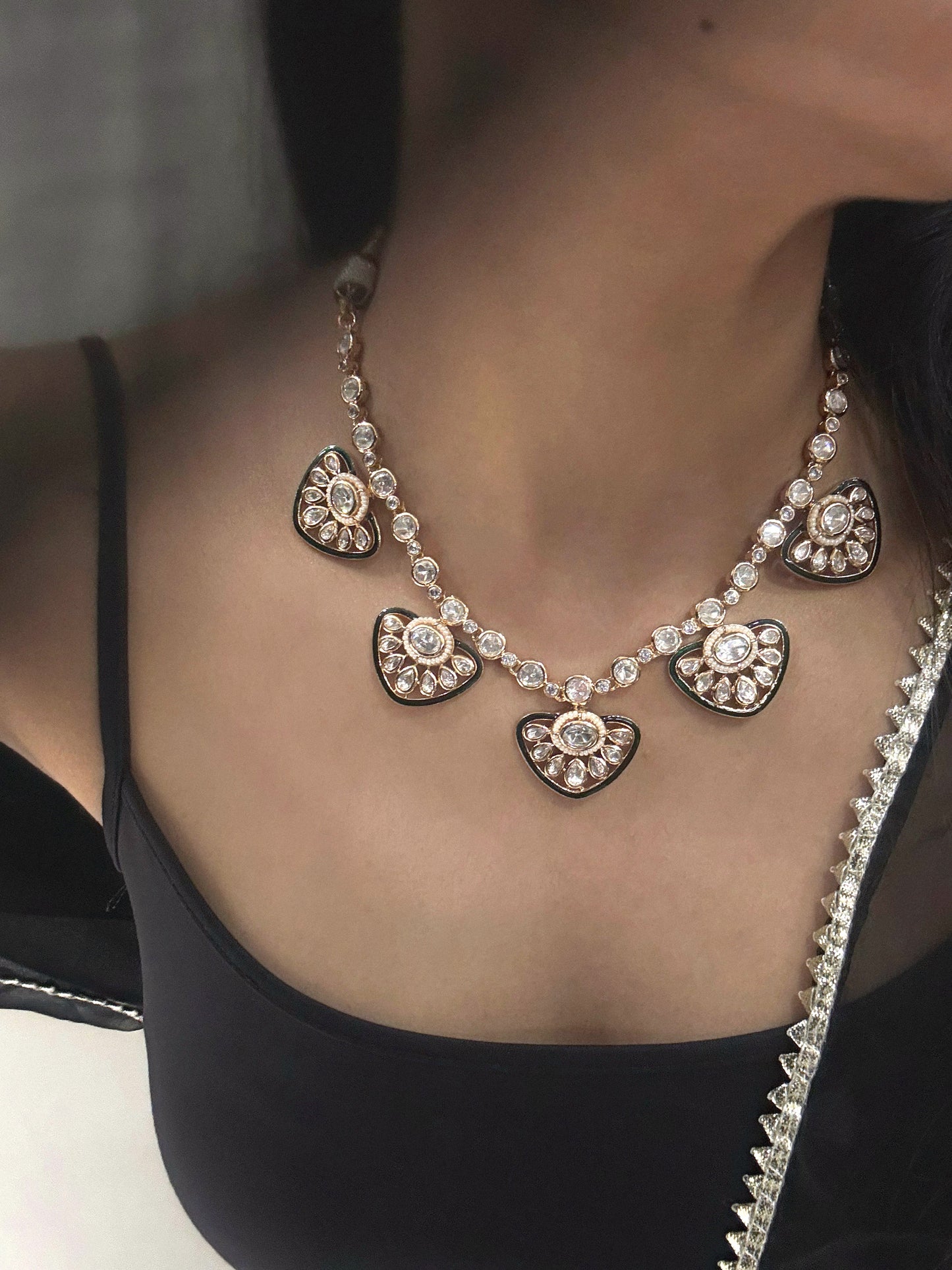 Athena Polki Necklace Set