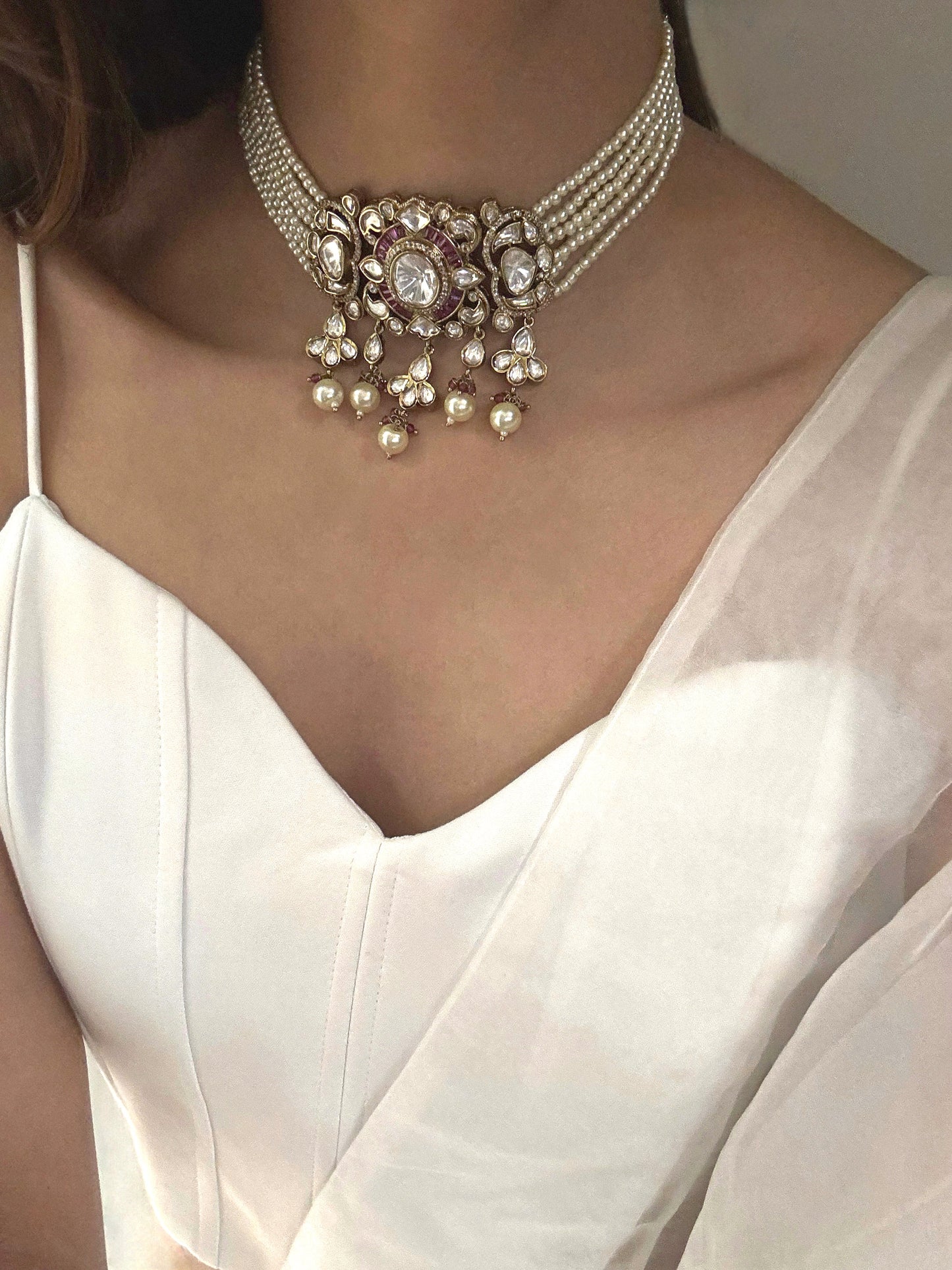 Ayaat Polki Ruby Choker Set