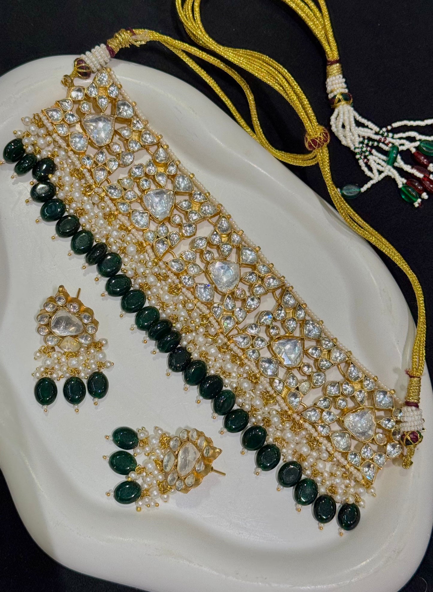 Devika Emerald Choker Set