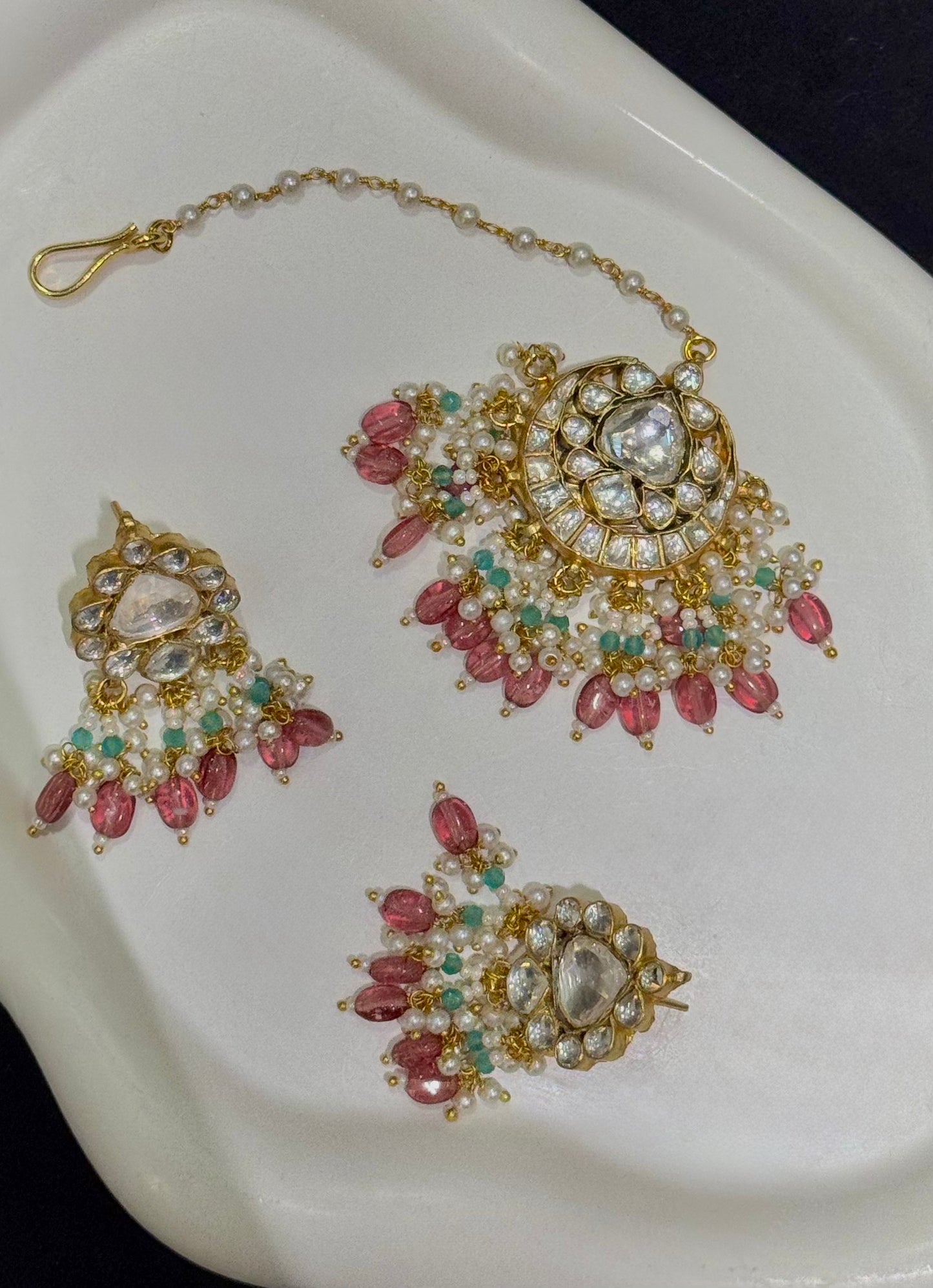 Devika Ruby Rose Choker Set