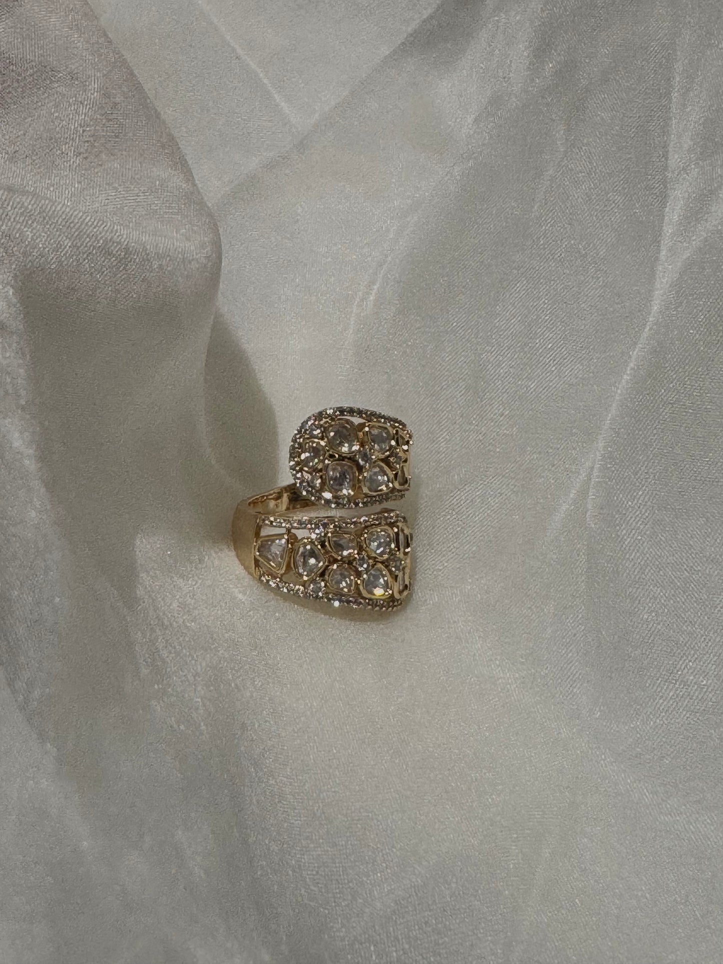 Heer Adjustable Polki Ring