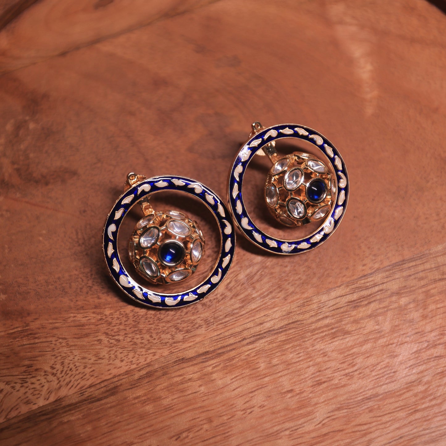 Jia Sapphire Kundan Earrings