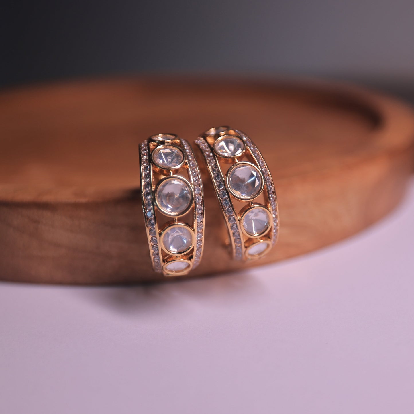 Meher Sapphire Polki Earrings