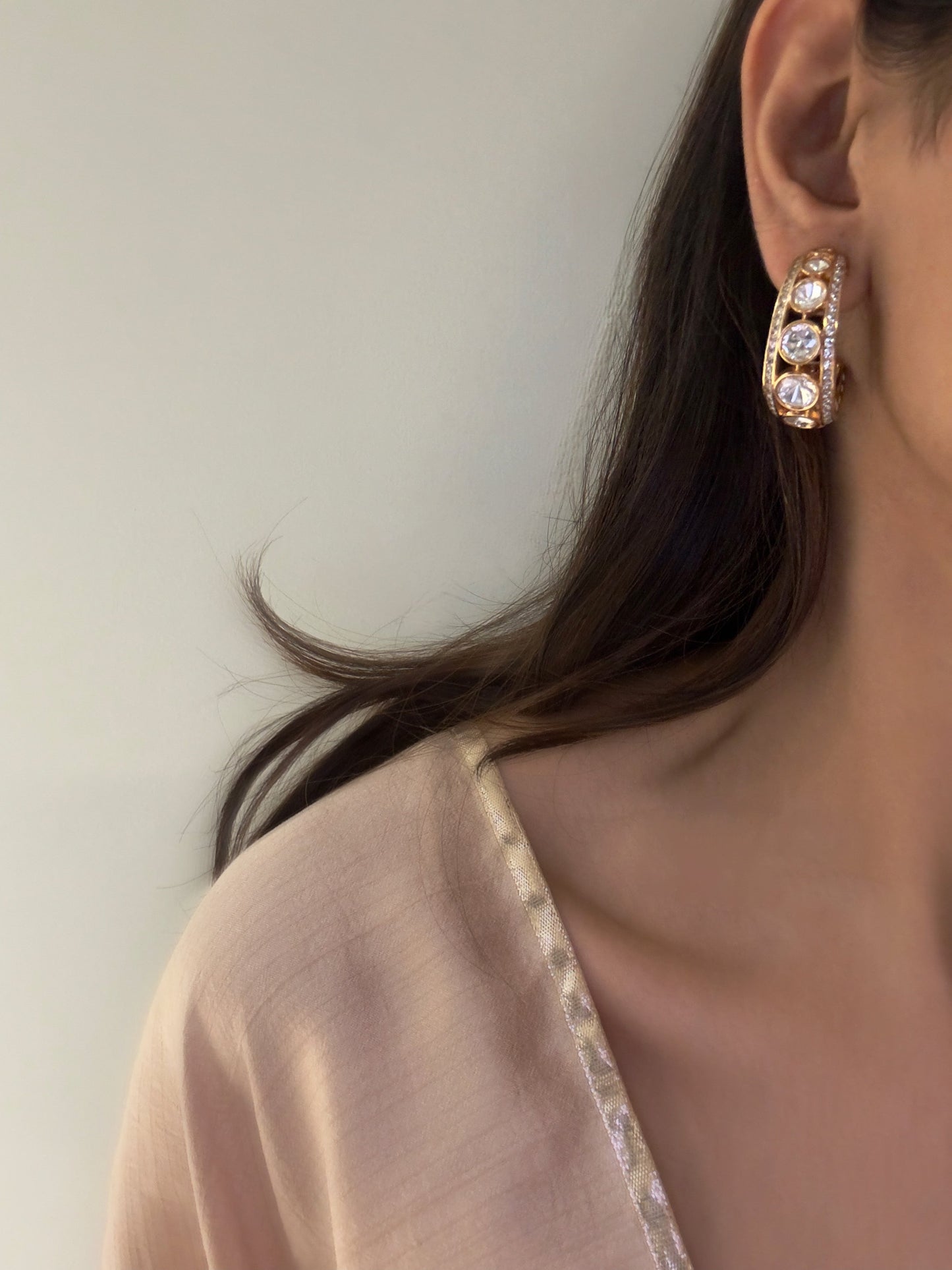 Meher Sapphire Polki Earrings