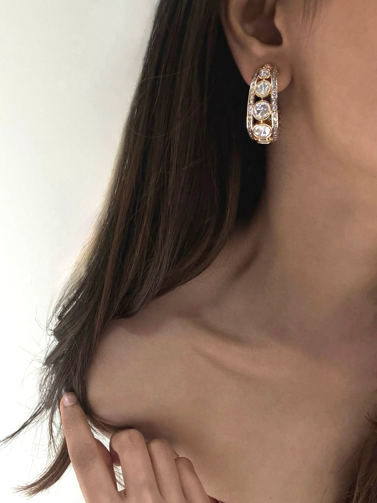 Meher Emerald Polki Earrings