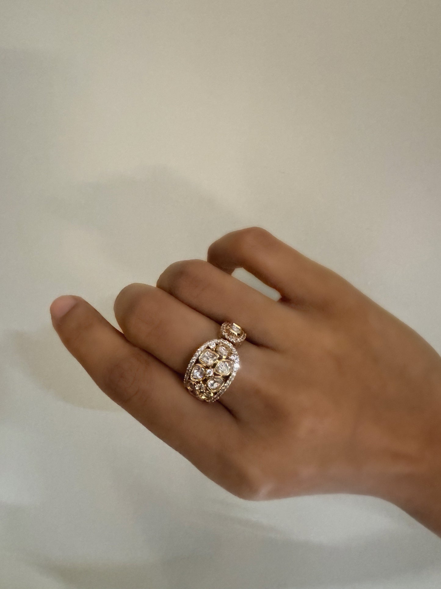 Myra Adjustable Kundan Ring