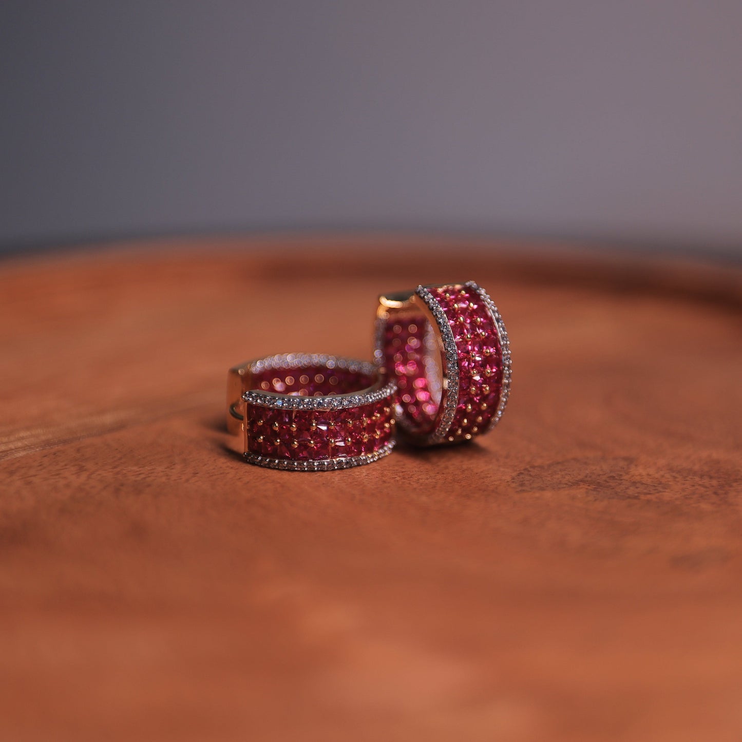 Raya Ruby Rose Diamond earrings