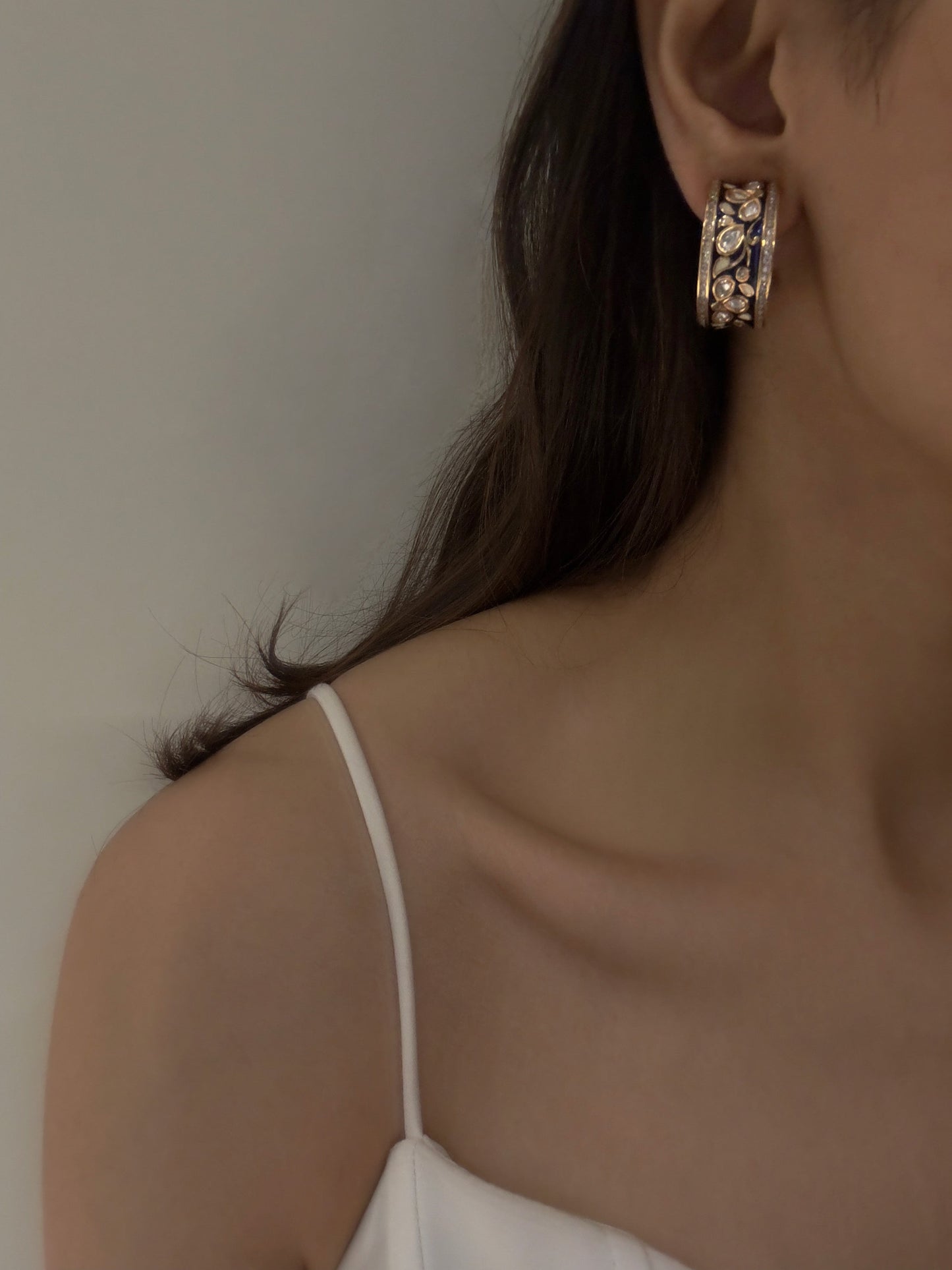 Saanjh Sapphire Kundan Earrings