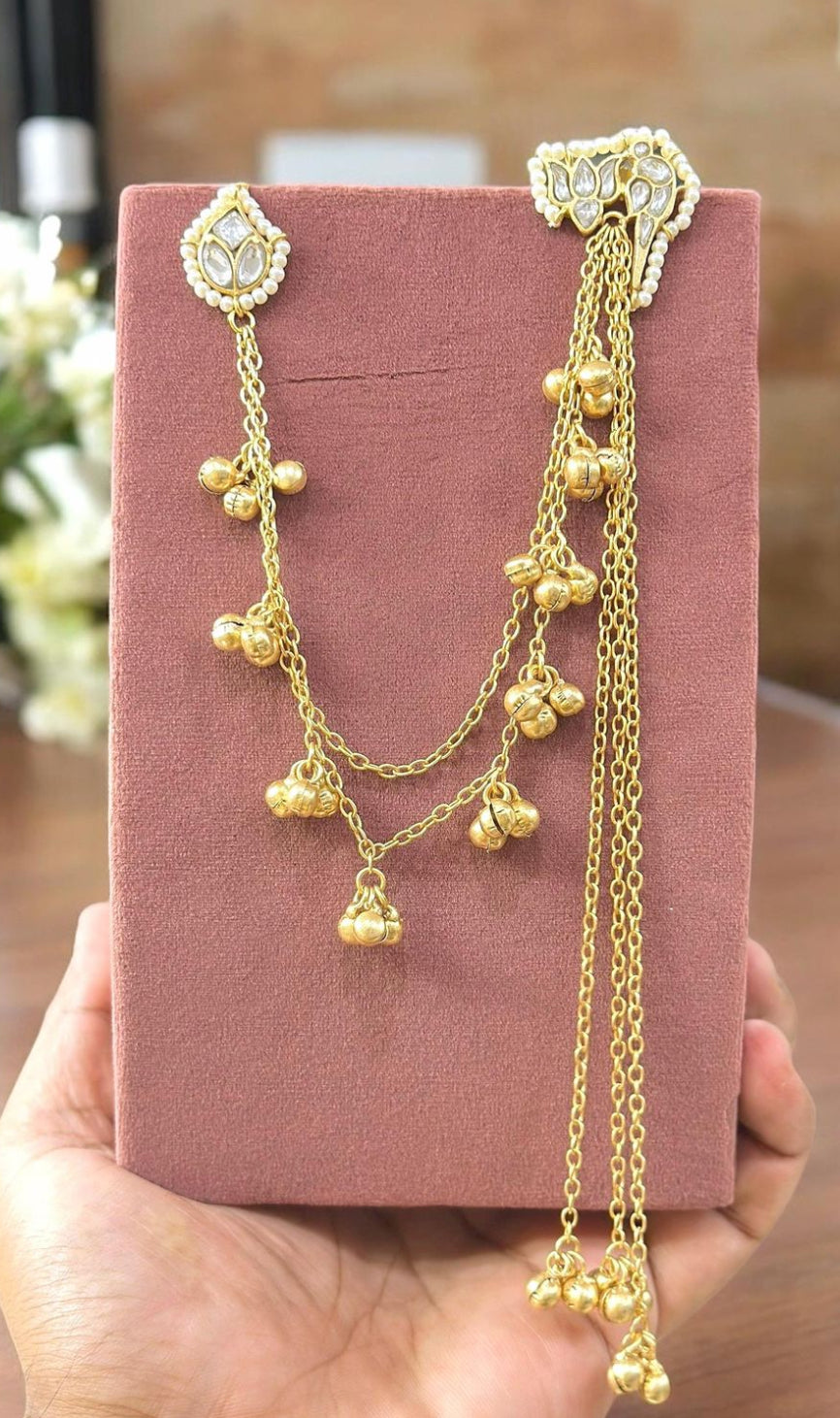 Shreya Earrings with Kaanchain