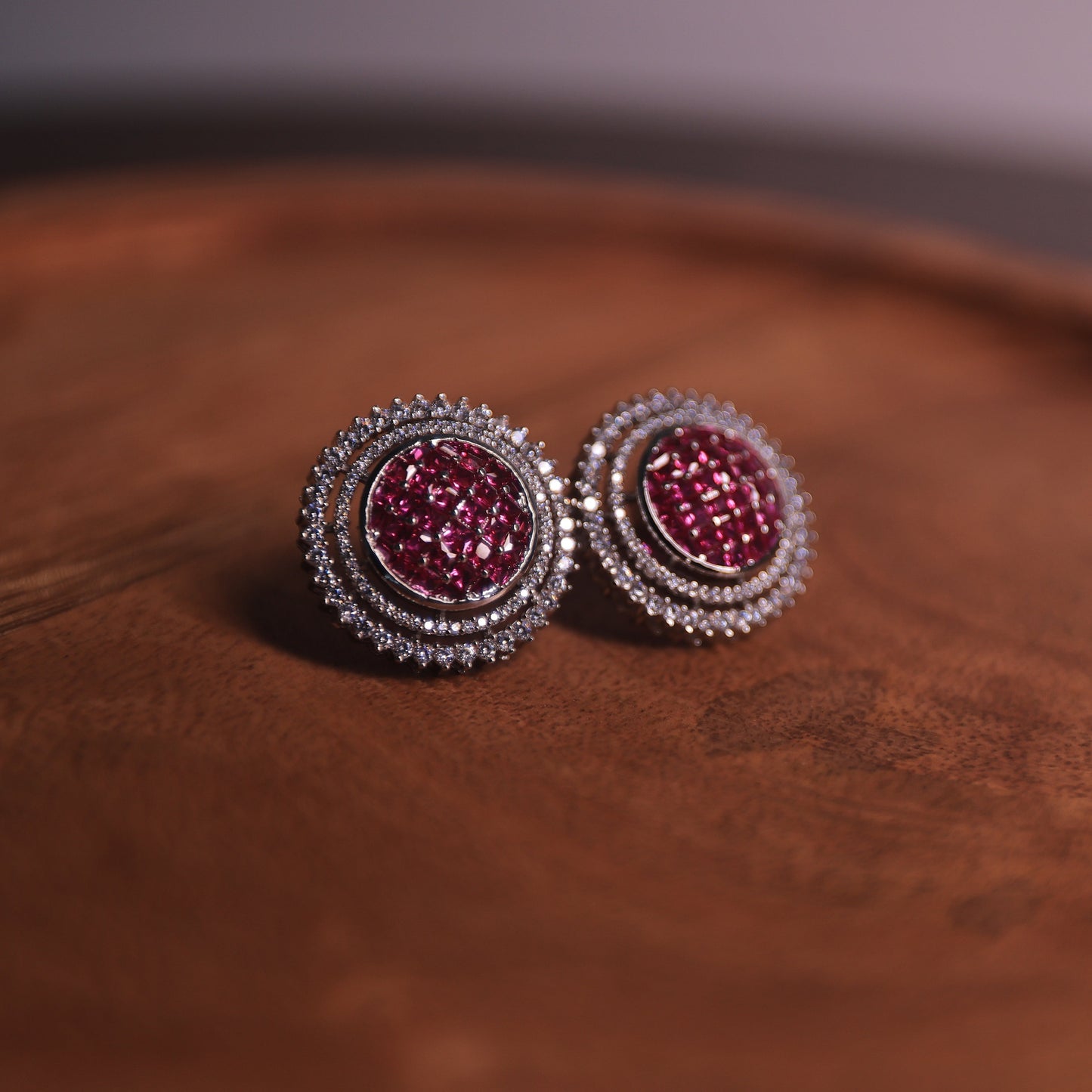 Sia Ruby Rose Diamond Earrings