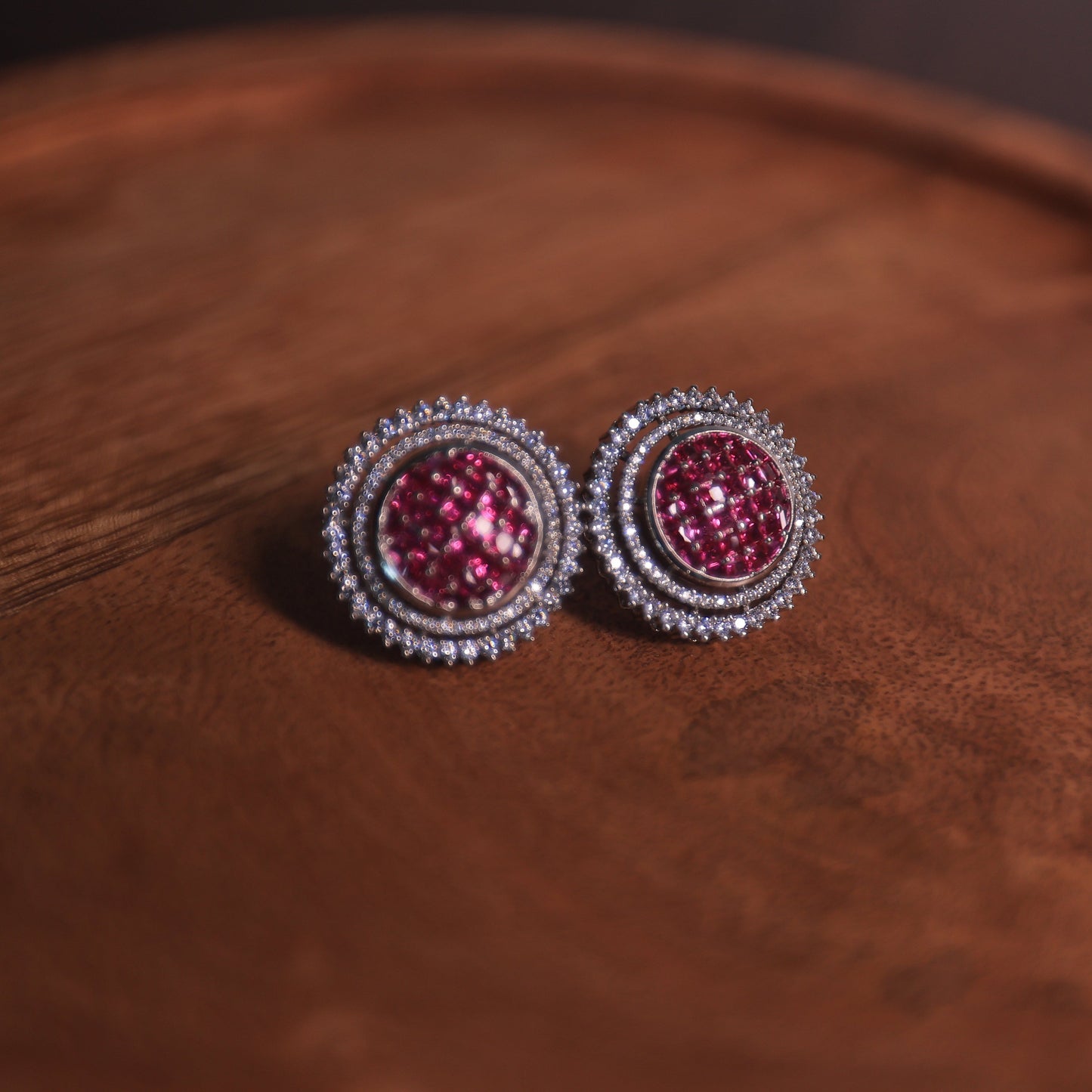 Sia Ruby Rose Diamond Earrings