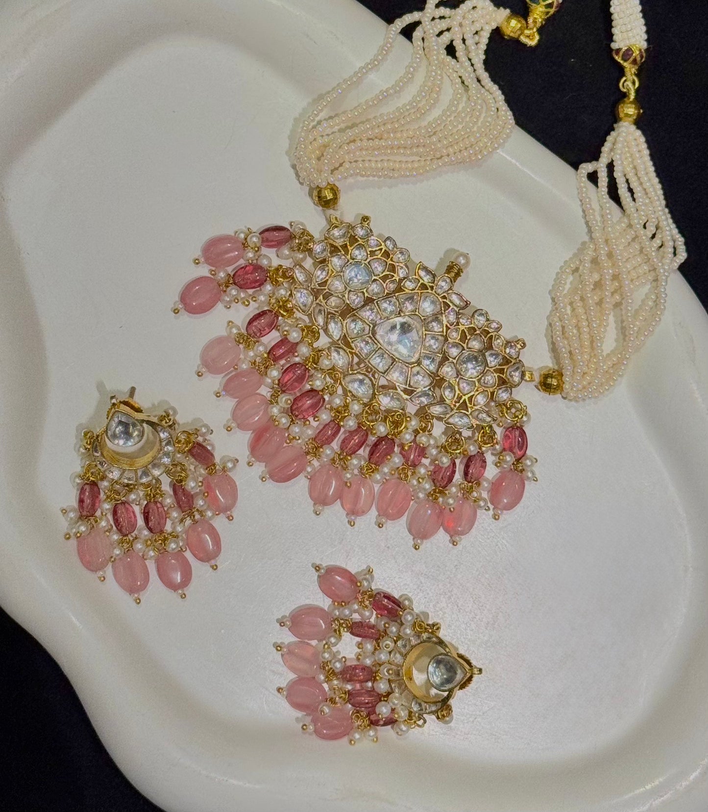 Tahira Ruby Rose Choker Set
