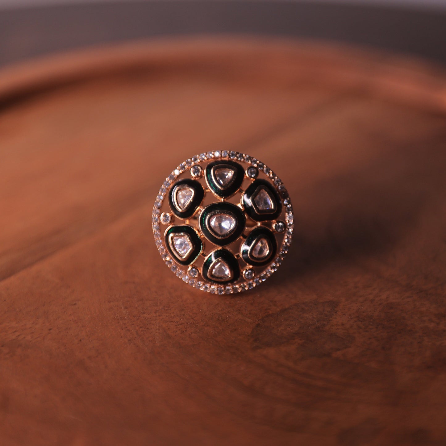 Trisha Adjustable Kundan Ring