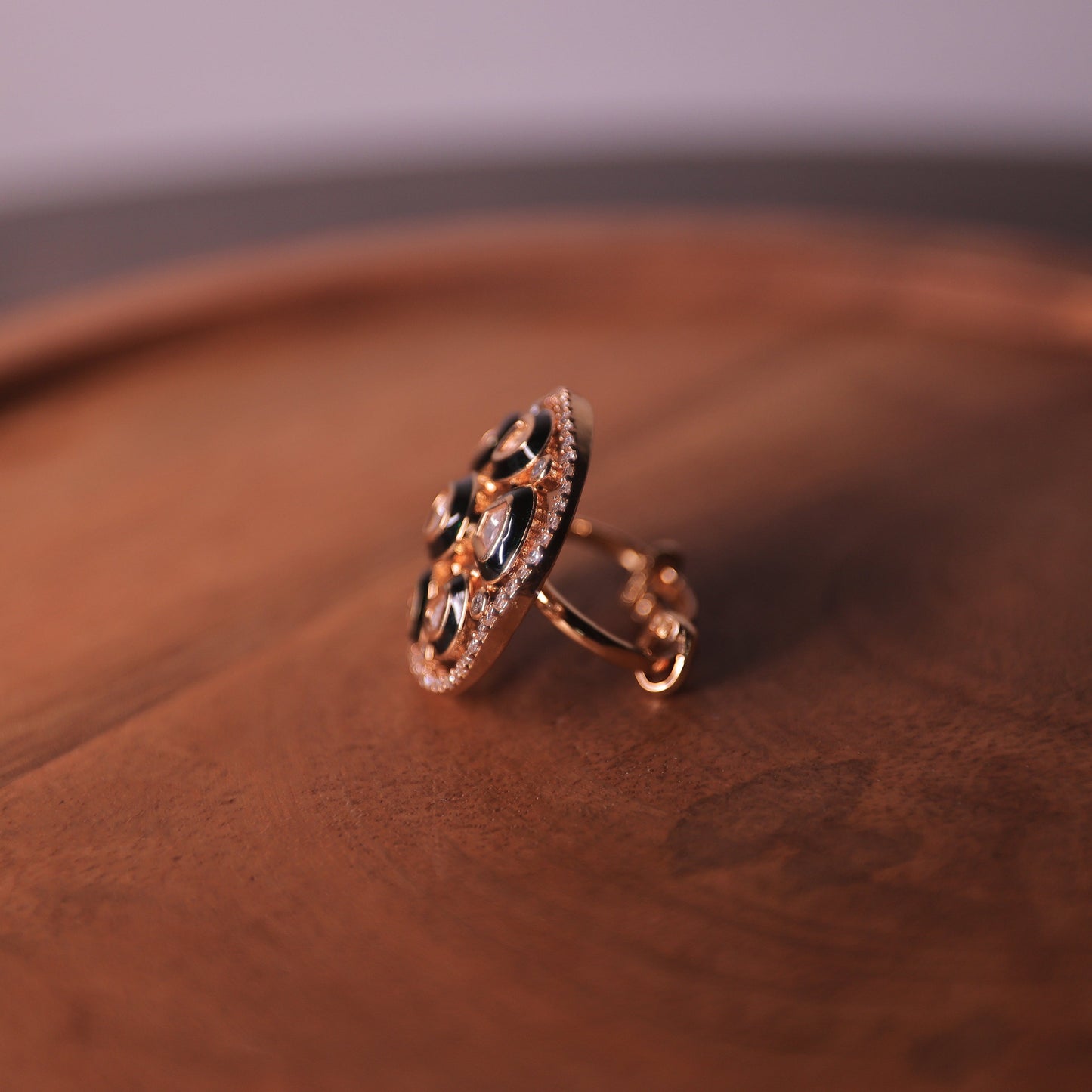 Trisha Adjustable Kundan Ring