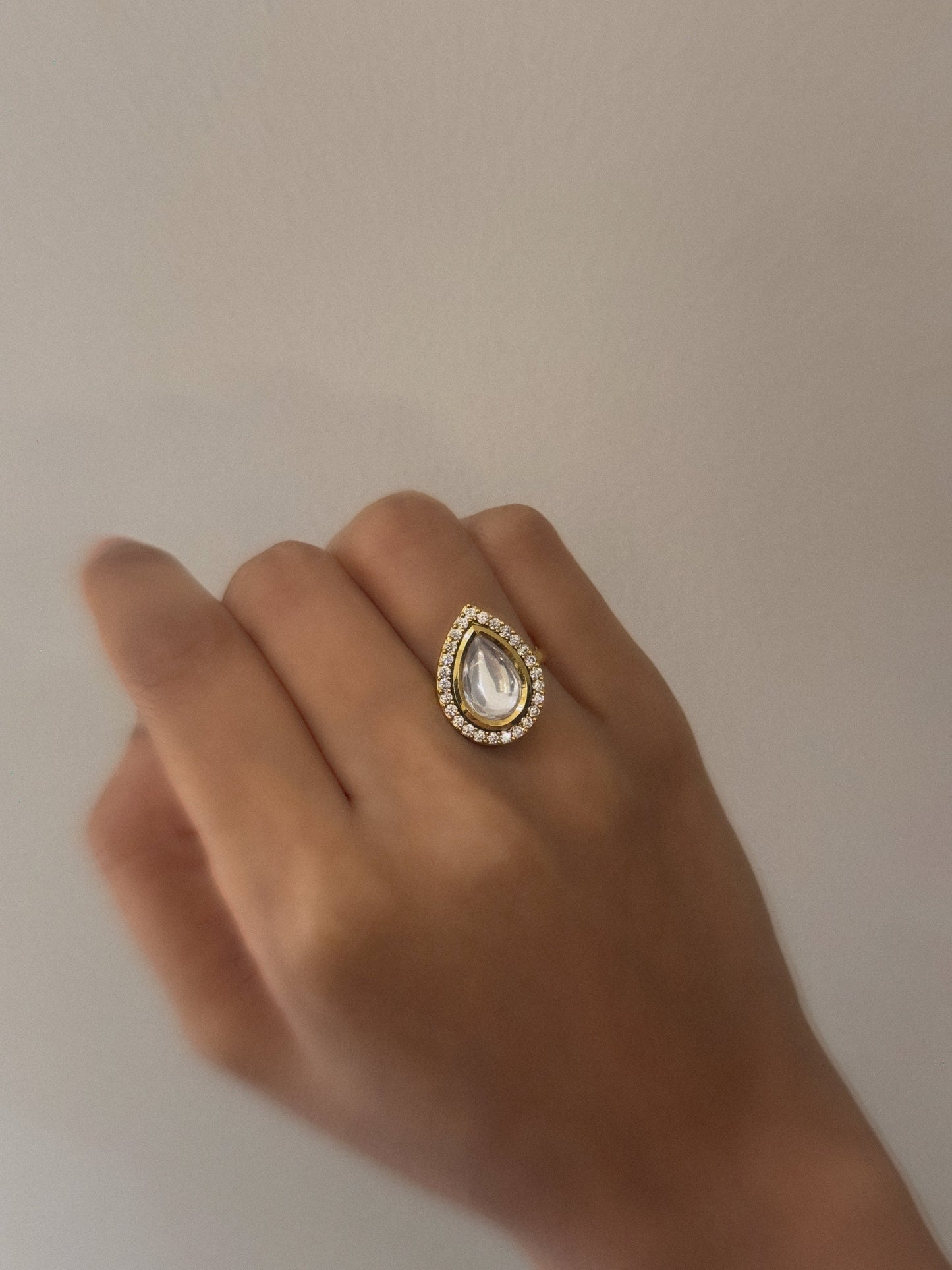 Vani Adjustable Polki Ring