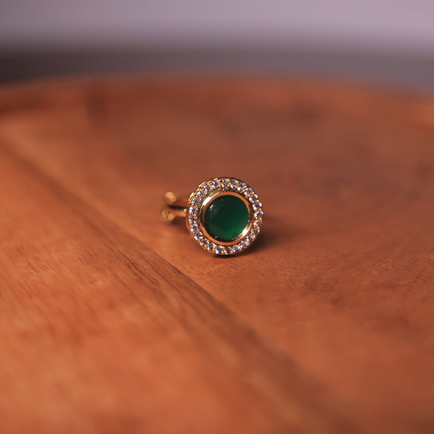 Yutika Adjustable Emerald Ring