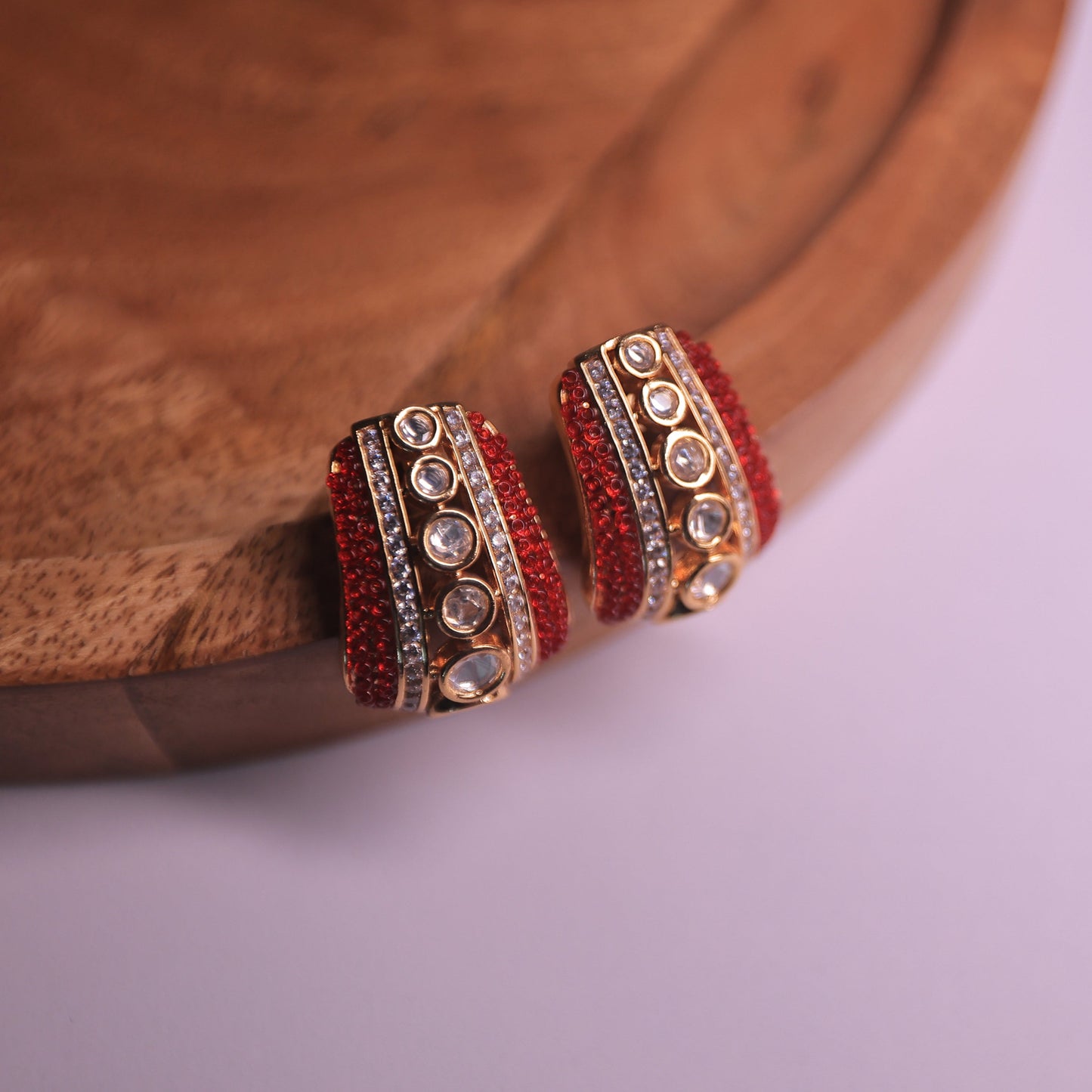 Zara Ruby Kundan Earrings