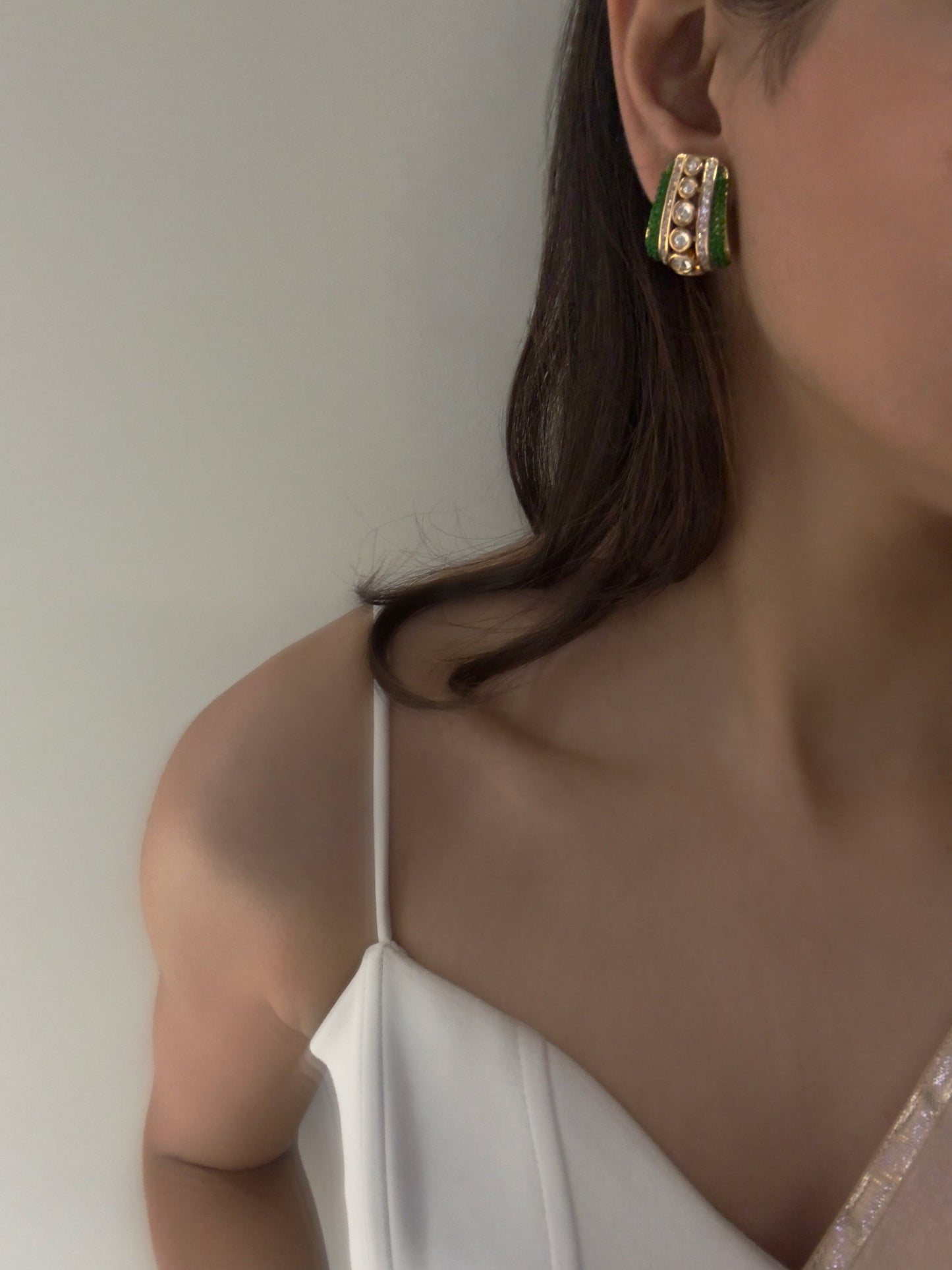 Zara Emerald Kundan Earrings