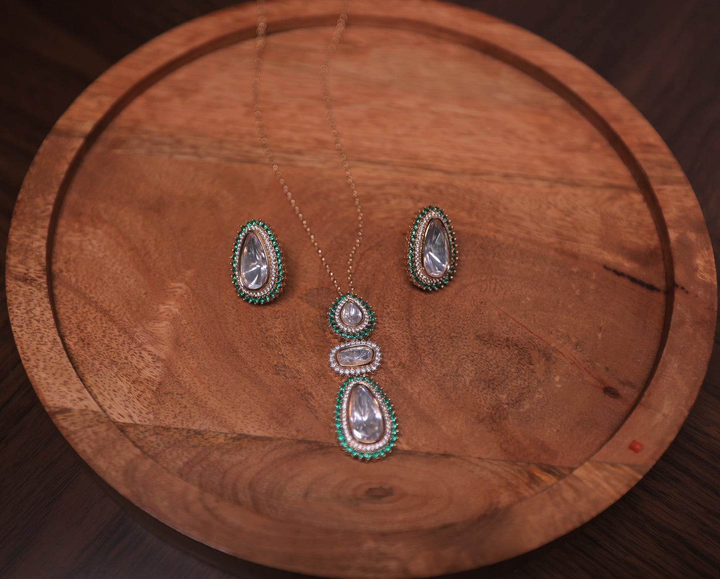 Ahana Polki Pendant Set