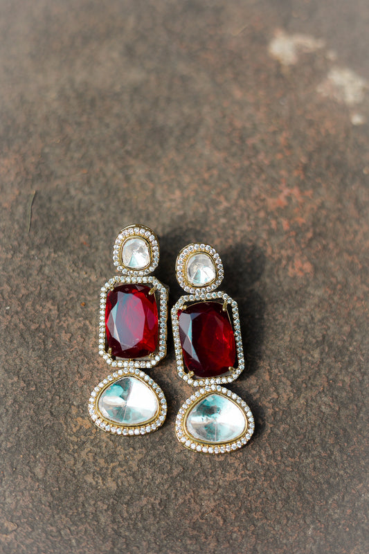 Anvesha Ruby Polki Earrings