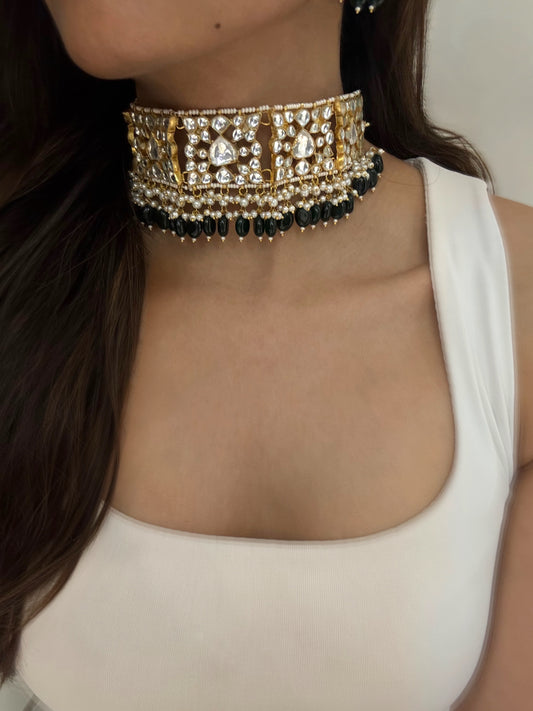 Devika Emerald Choker Set