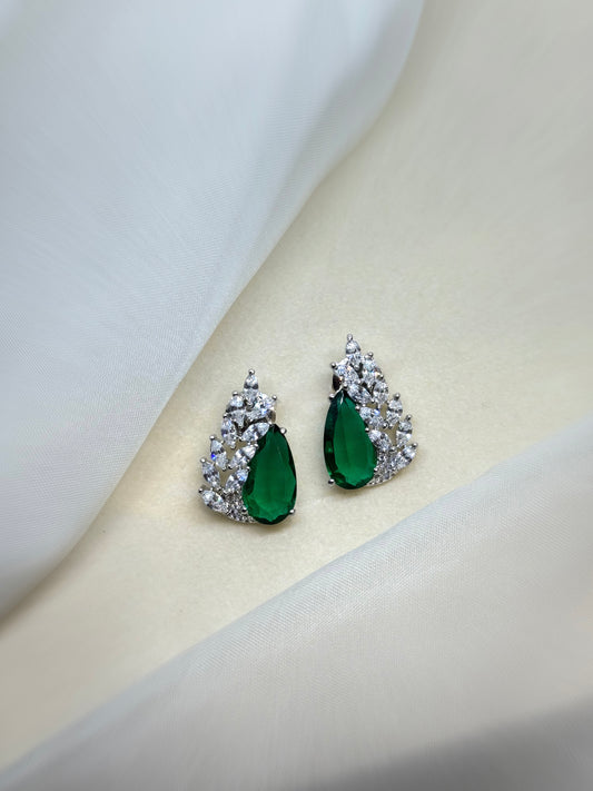 Eira Emerald Diamond Studs