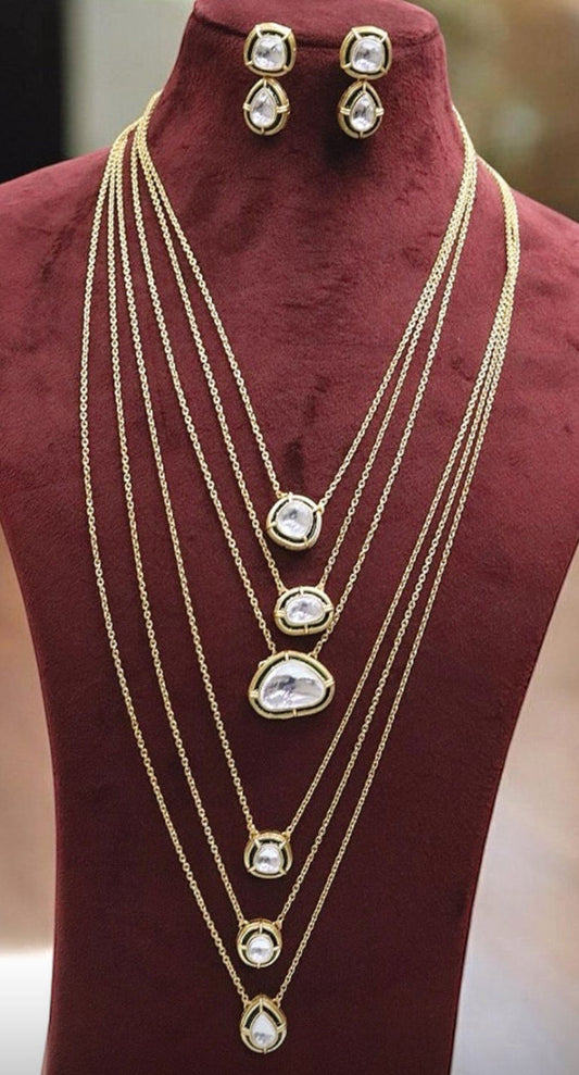 Barkha 6 Layer Polki Pendant Set