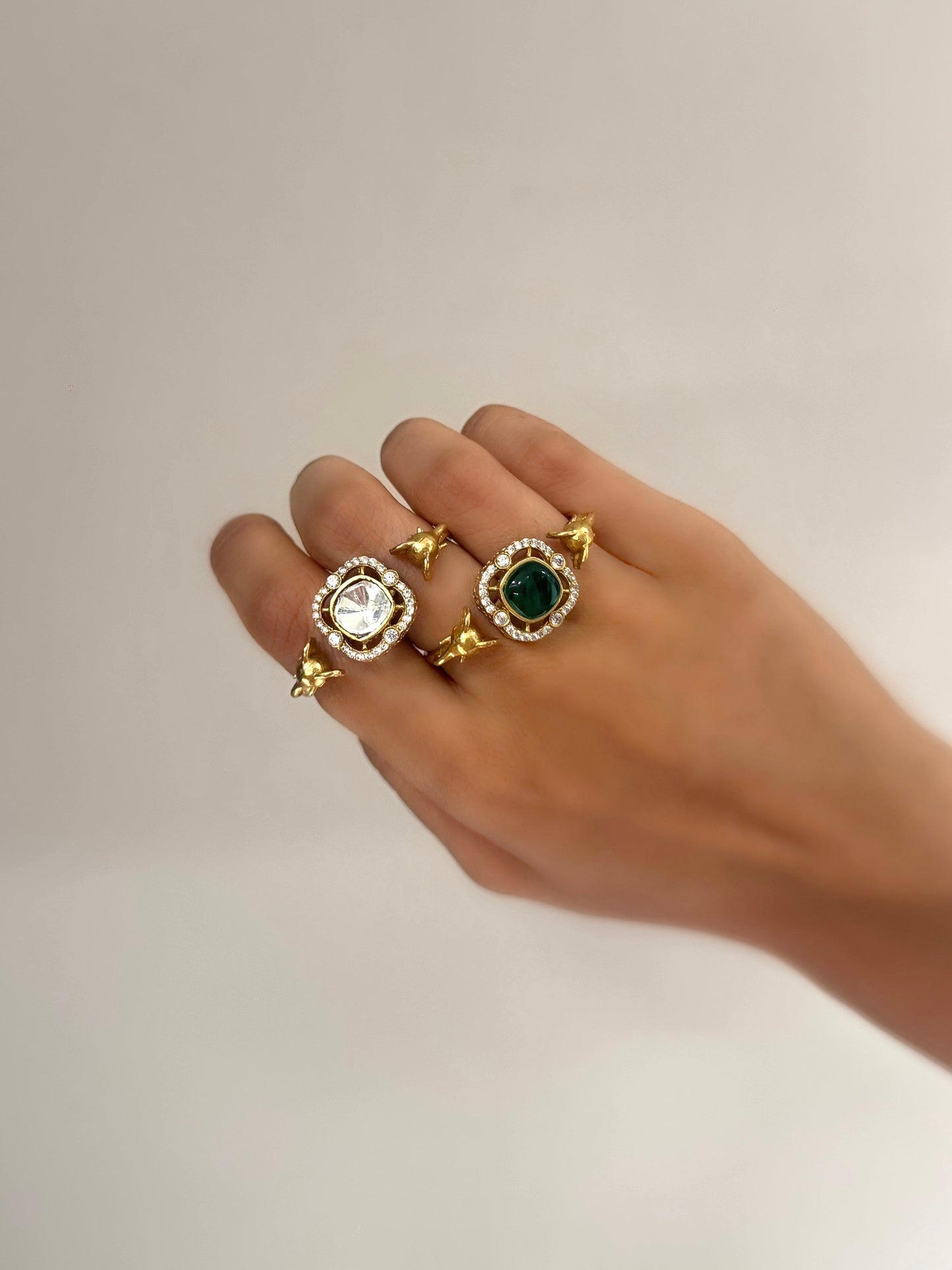 Kaari Emerald Adjustable Ring