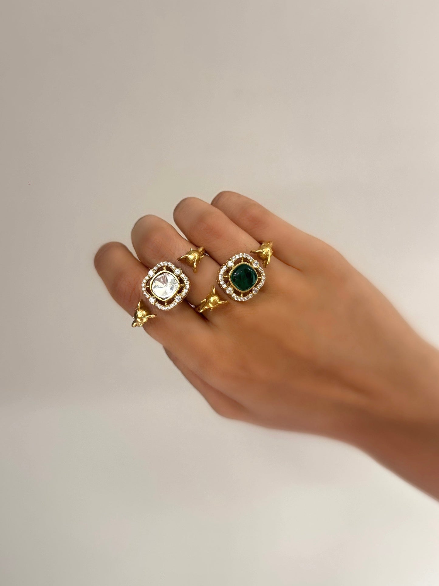 Kaari Polki Adjustable Ring