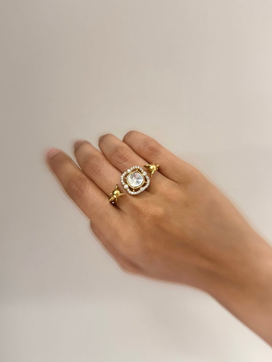 Kaari Polki Adjustable Ring