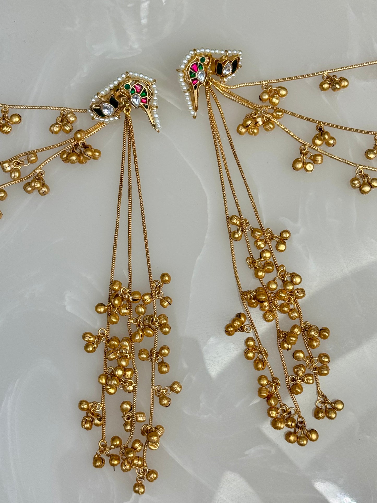 Kamal Earrings with Kaanchain