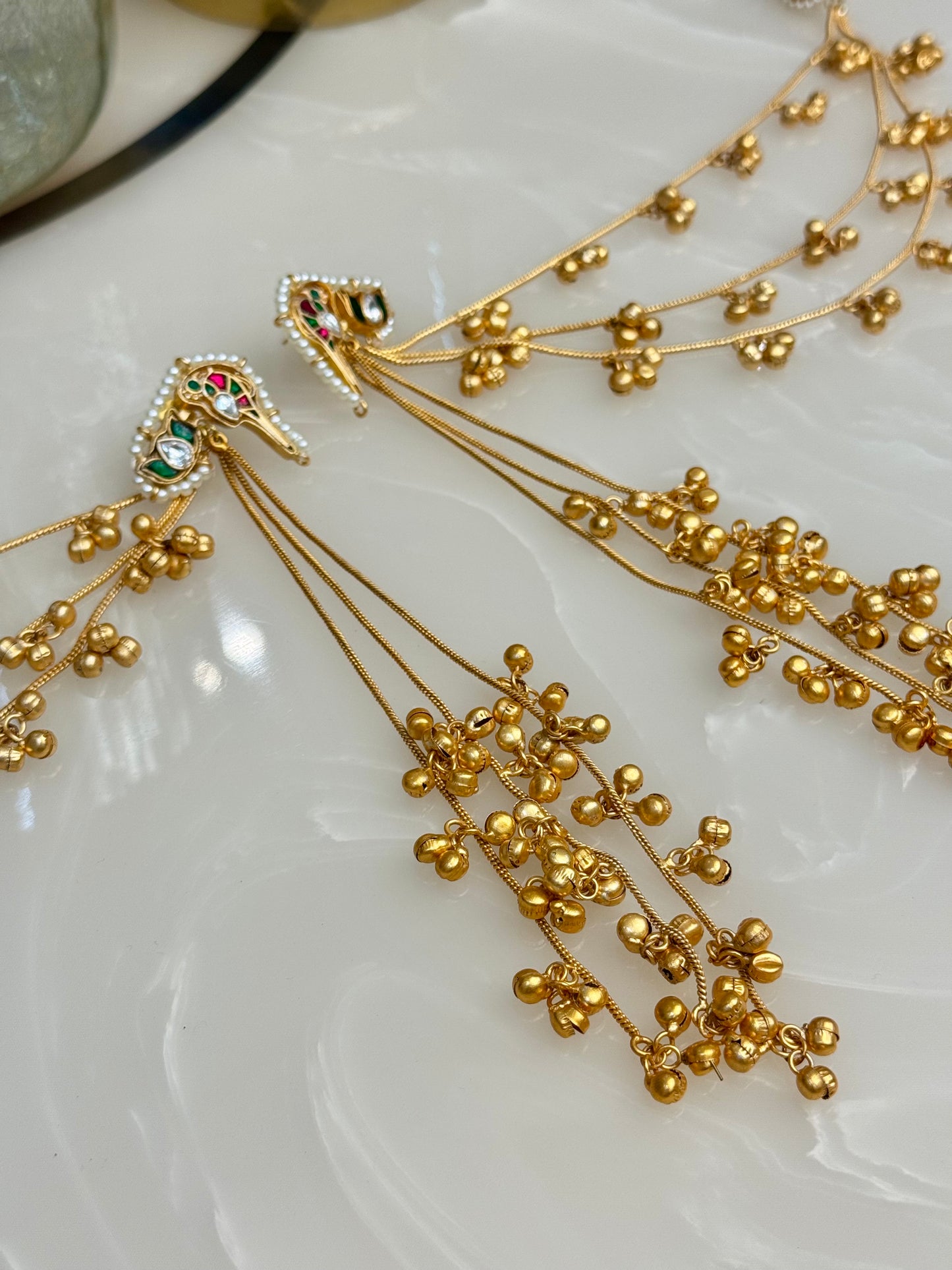 Kamal Earrings with Kaanchain