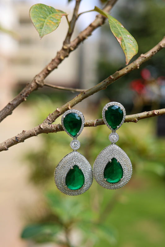 Kiara Emerald Diamond Earrings