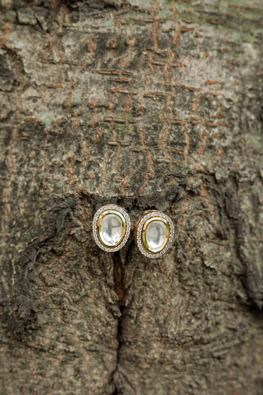 Laxmi Polki and Diamond Studs
