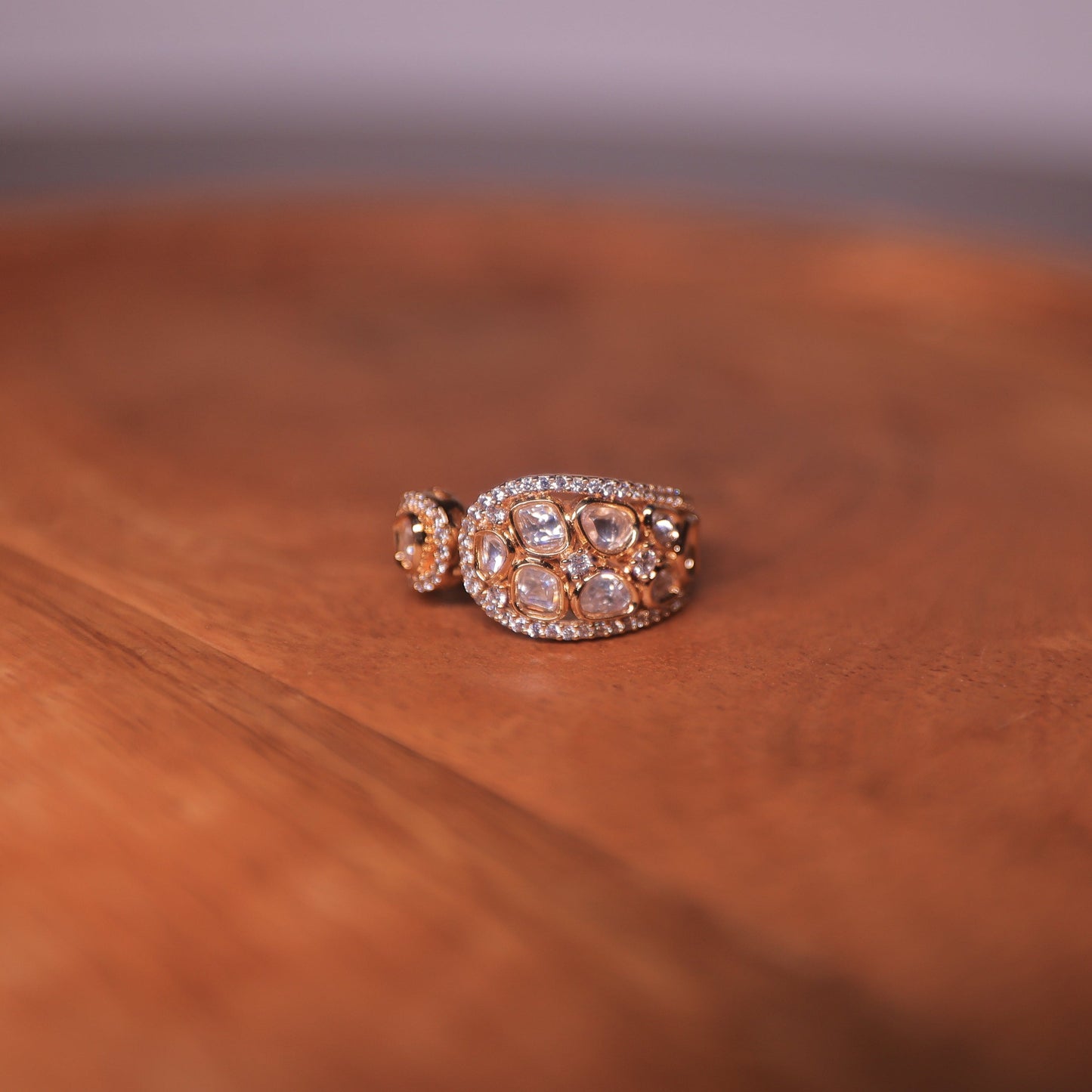 Myra Adjustable Kundan Ring