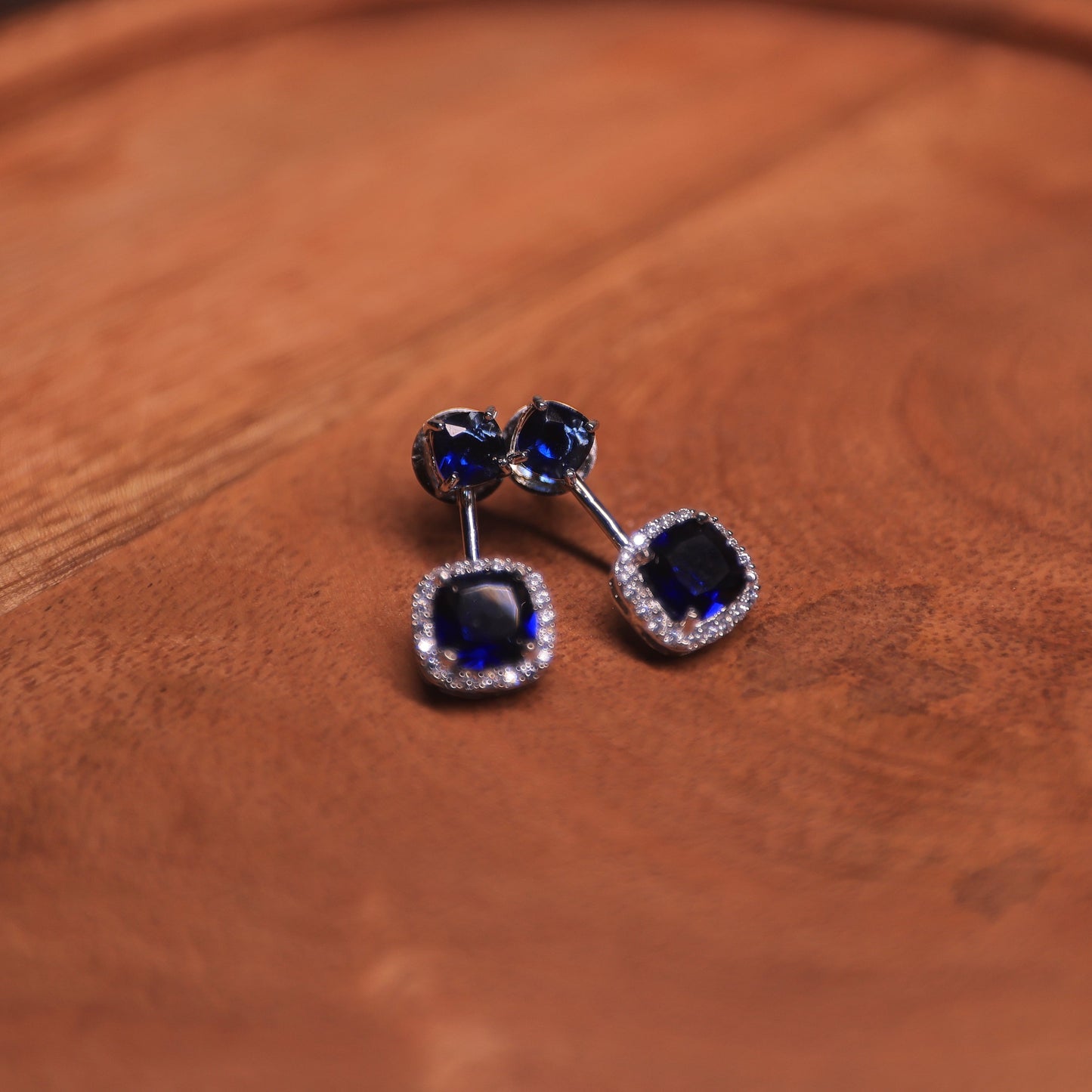 Remi Sapphire Diamond Earrings