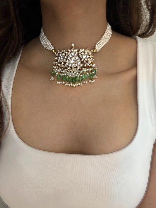 Tahira Emerald Choker Set