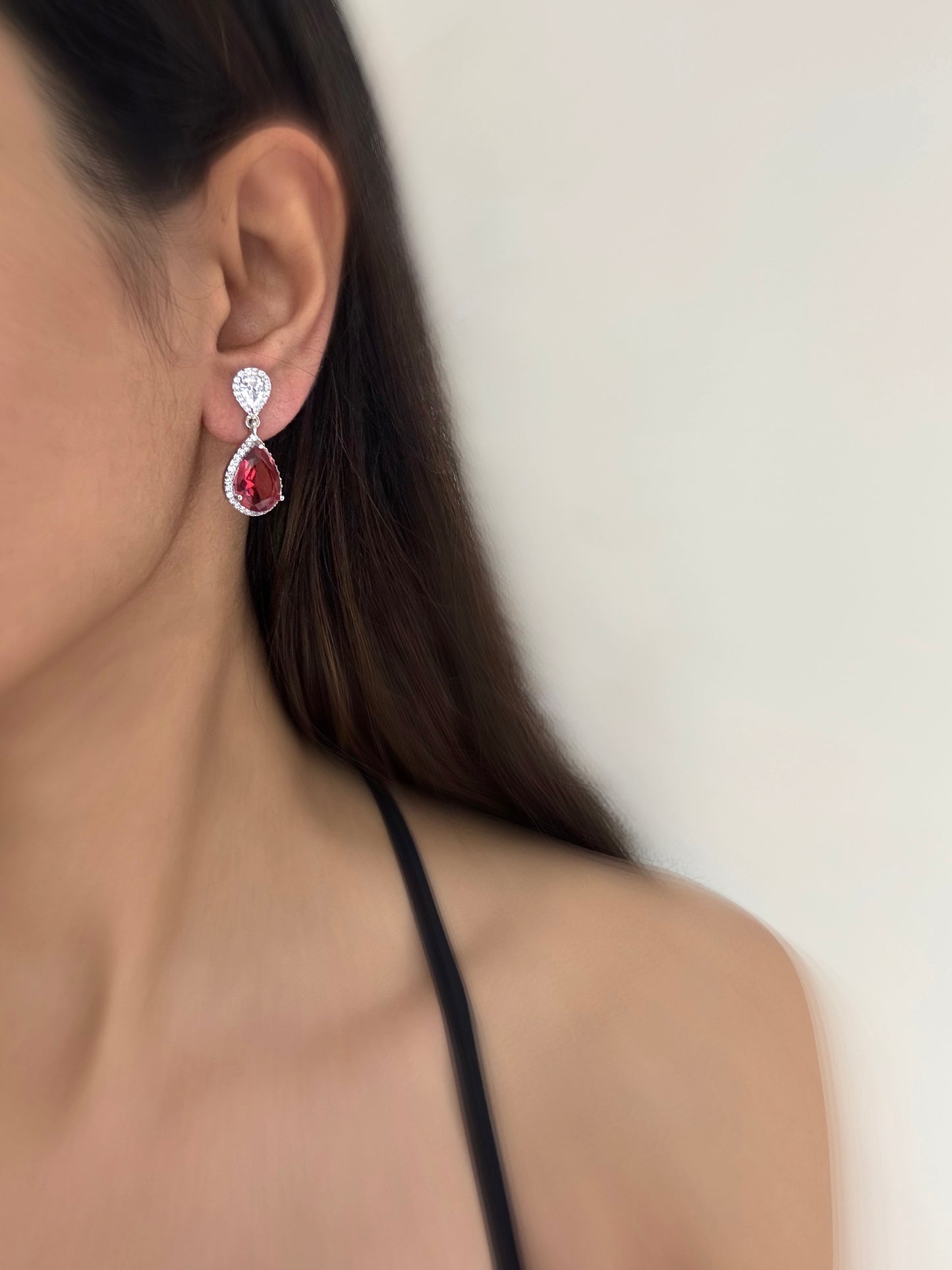 Zyra Ruby Diamond Earrings